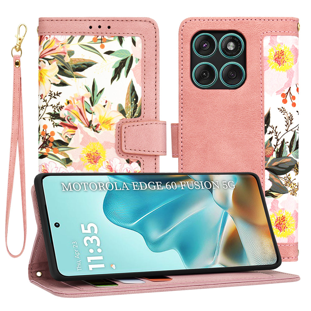 Funda para Motorola Edge 60 Fusion / Edge 60, Techsuit, FlipCraft, Rosa