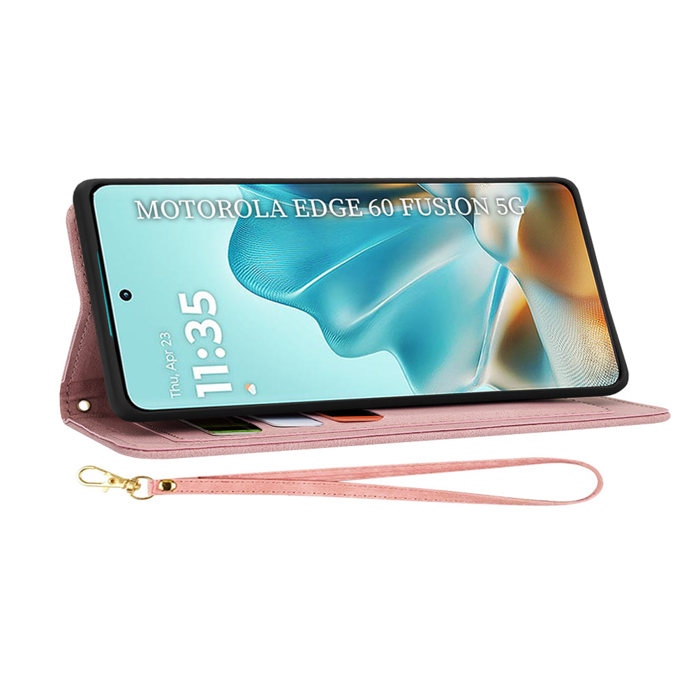 Funda para Motorola Edge 60 Fusion / Edge 60, Techsuit, FlipCraft, Rosa