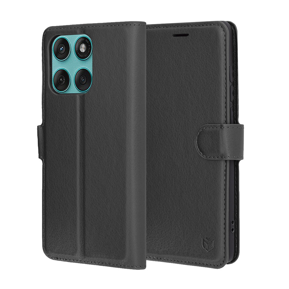 Funda para Motorola Edge 60 Fusion / Edge 60, Techsuit, Leather Folio, Negra