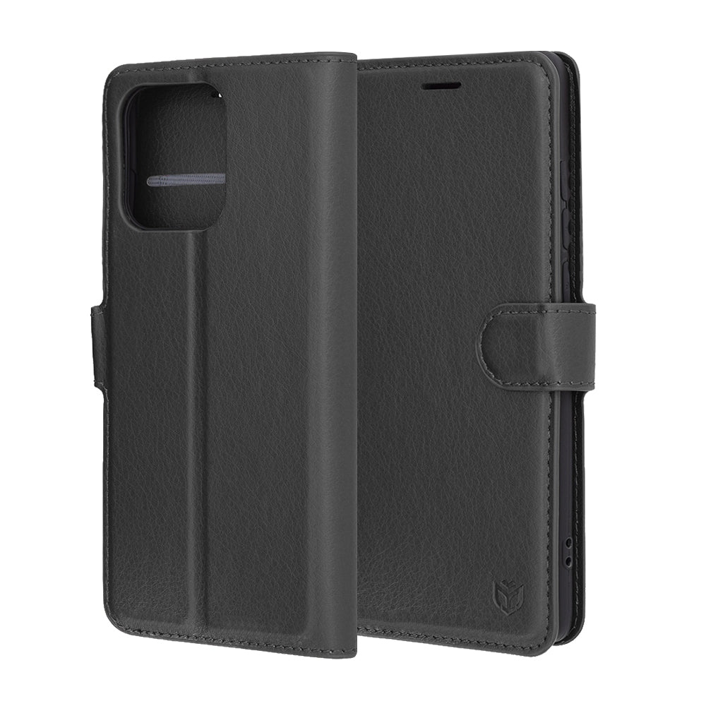 Funda para Motorola Edge 60 Fusion / Edge 60, Techsuit, Leather Folio, Negra