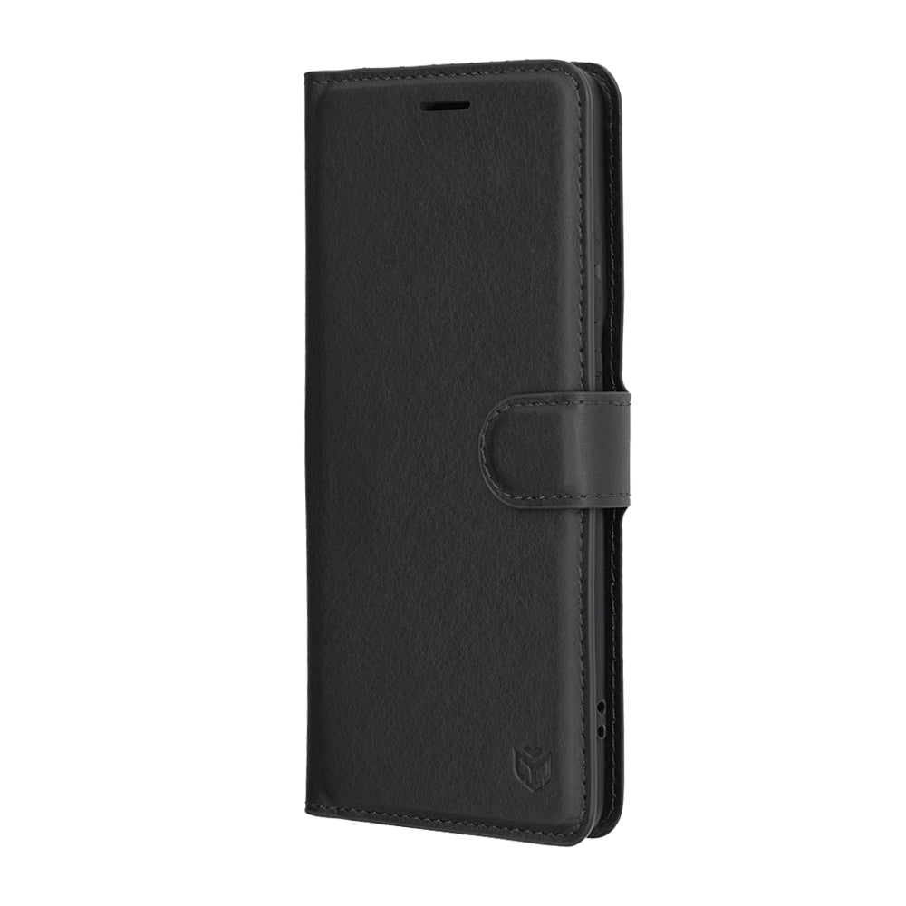 Funda para Motorola Edge 60 Pro, Techsuit, Leather Folio, Negra