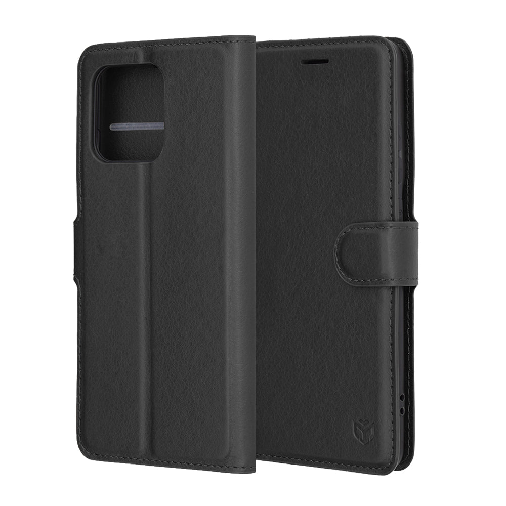 Funda para Motorola Edge 60 Pro, Techsuit, Leather Folio, Negra