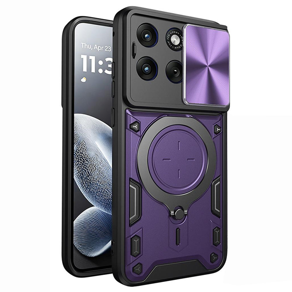 Funda para Motorola Edge 70 Fusion, Techsuit, CamGuard Pro, Morado