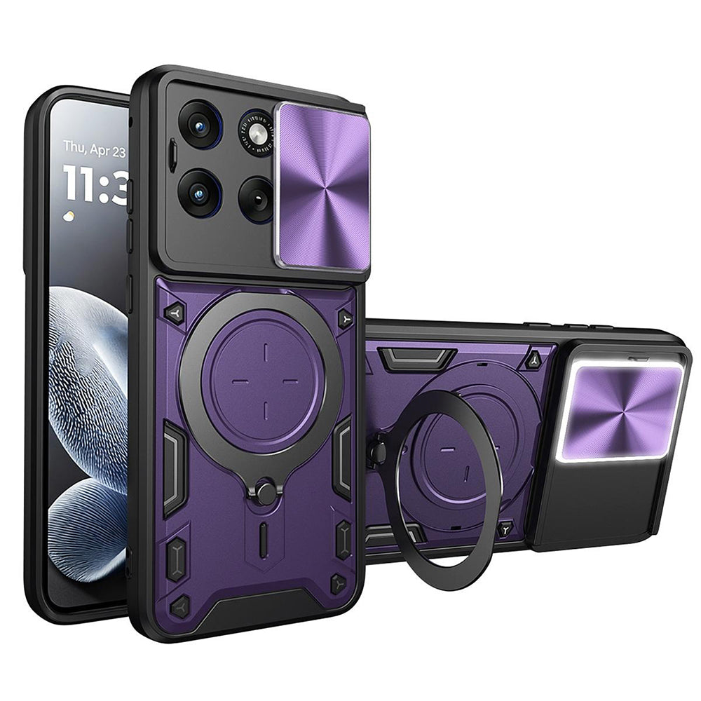 Funda para Motorola Edge 70 Fusion, Techsuit, CamGuard Pro, Morado