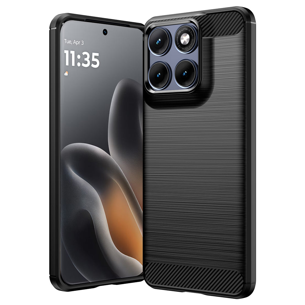 Funda para Motorola Edge 70 Fusion, Techsuit, Carbono, Negra