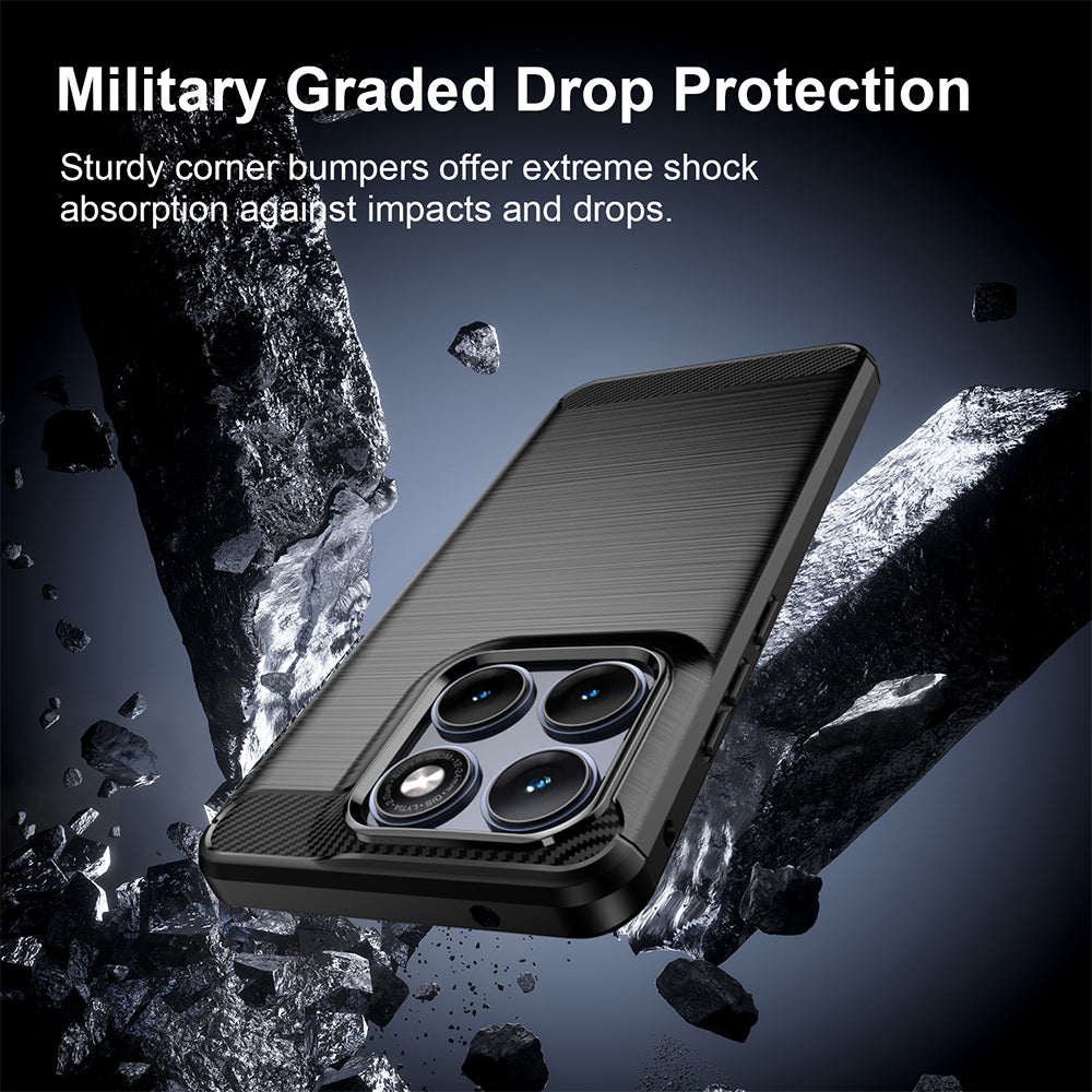 Funda para Motorola Edge 70 Fusion, Techsuit, Carbono, Negra