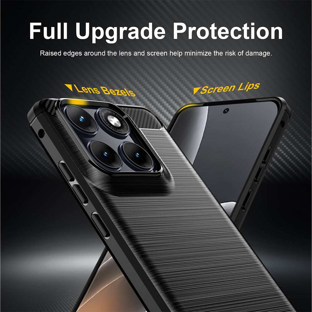 Funda para Motorola Edge 70 Fusion, Techsuit, Carbono, Negra
