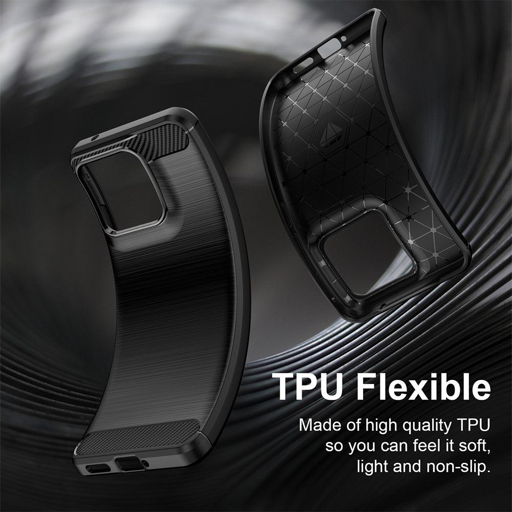 Funda para Motorola Edge 70 Fusion, Techsuit, Carbono, Negra