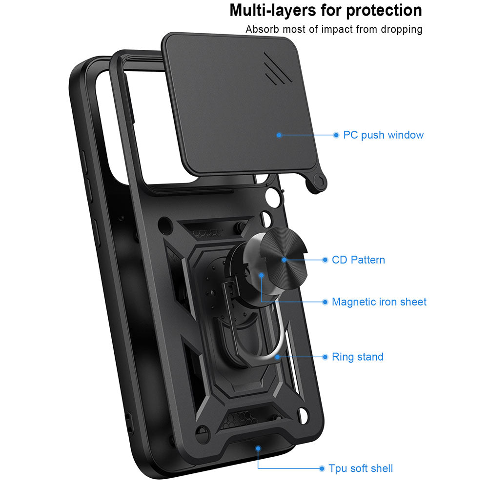 Funda para Motorola Edge 70 Pro, Techsuit, CamShield, Azul