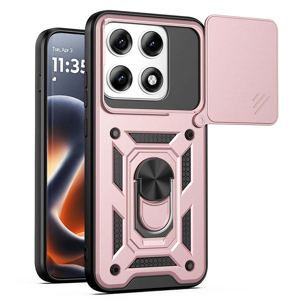 Funda para Motorola Edge 70 Pro, Techsuit, CamShield, Rosa Dorado