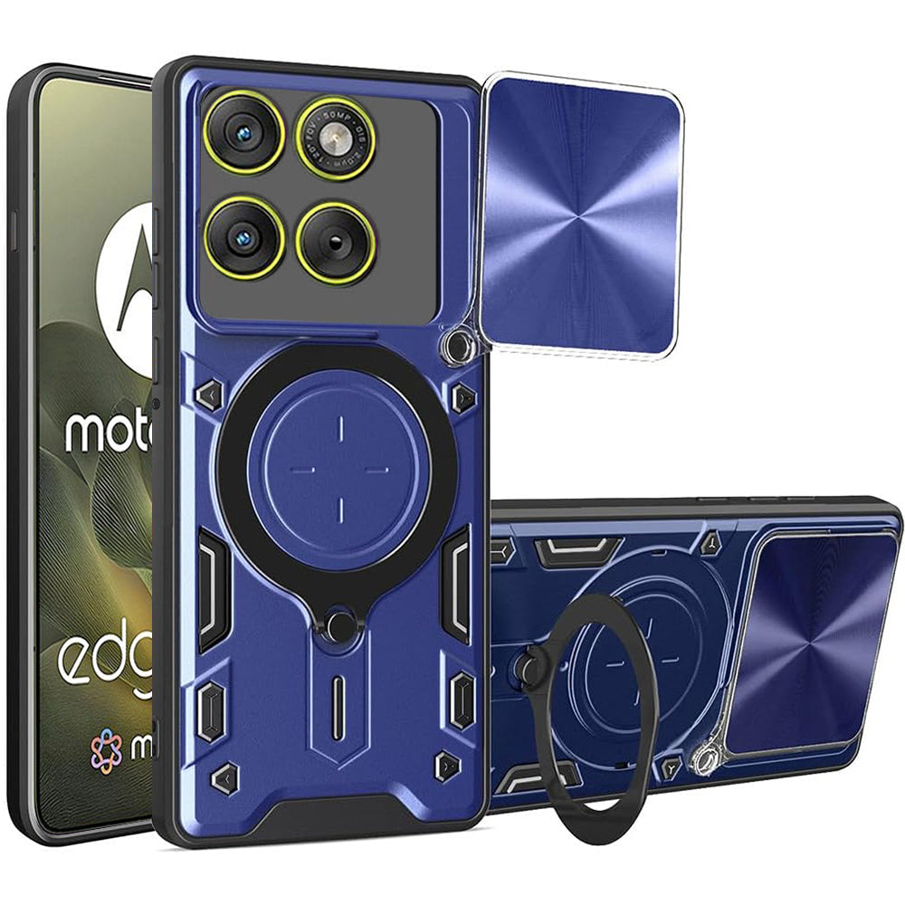 Funda para Motorola Edge 70, Techsuit, CamGuard Pro, Azul
