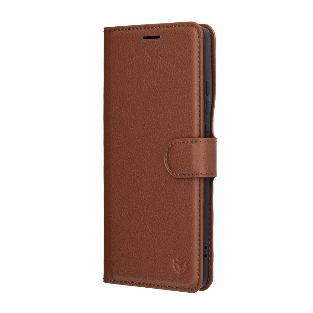 Funda para Motorola Edge 70, Techsuit, Leather Folio, Marrón