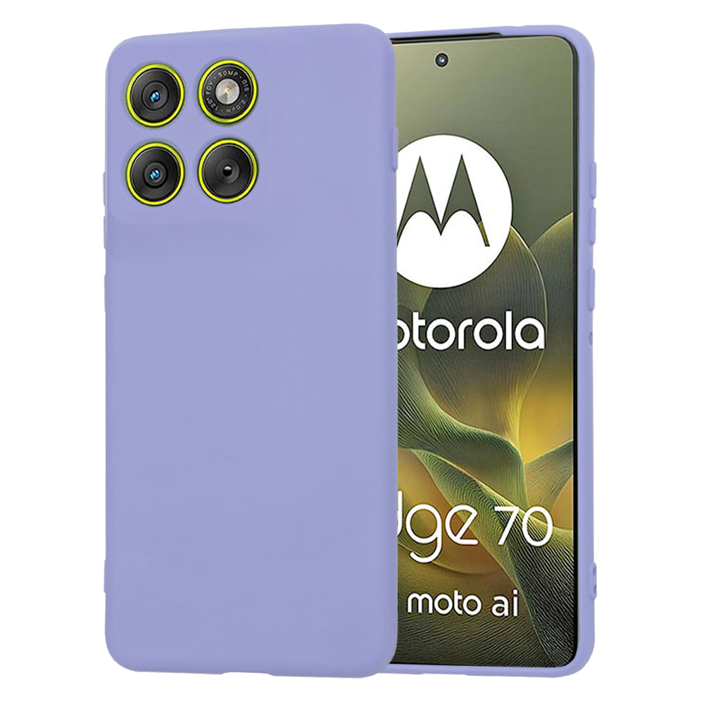 Funda para Motorola Edge 70, Techsuit, SoftFlex, Lila Claro