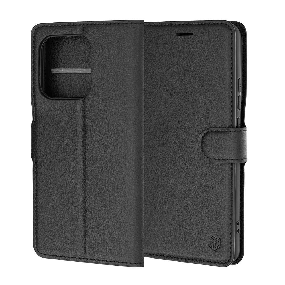 Funda para Motorola Edge 70 Ultra / Signature, Techsuit, Leather Folio, Negra
