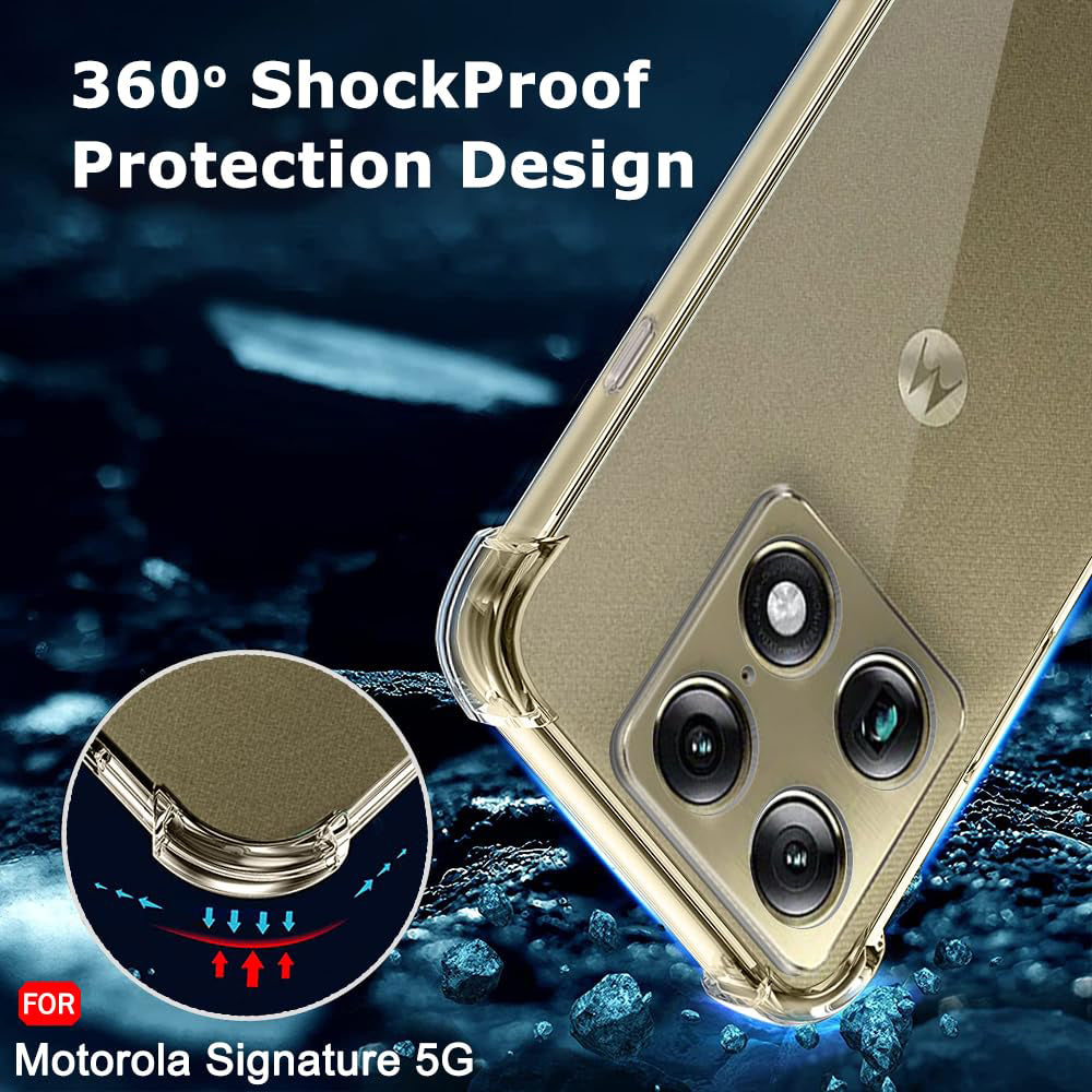 Funda para Motorola Edge 70 Ultra / Signature, Techsuit, Shockproof Clear, Transparente