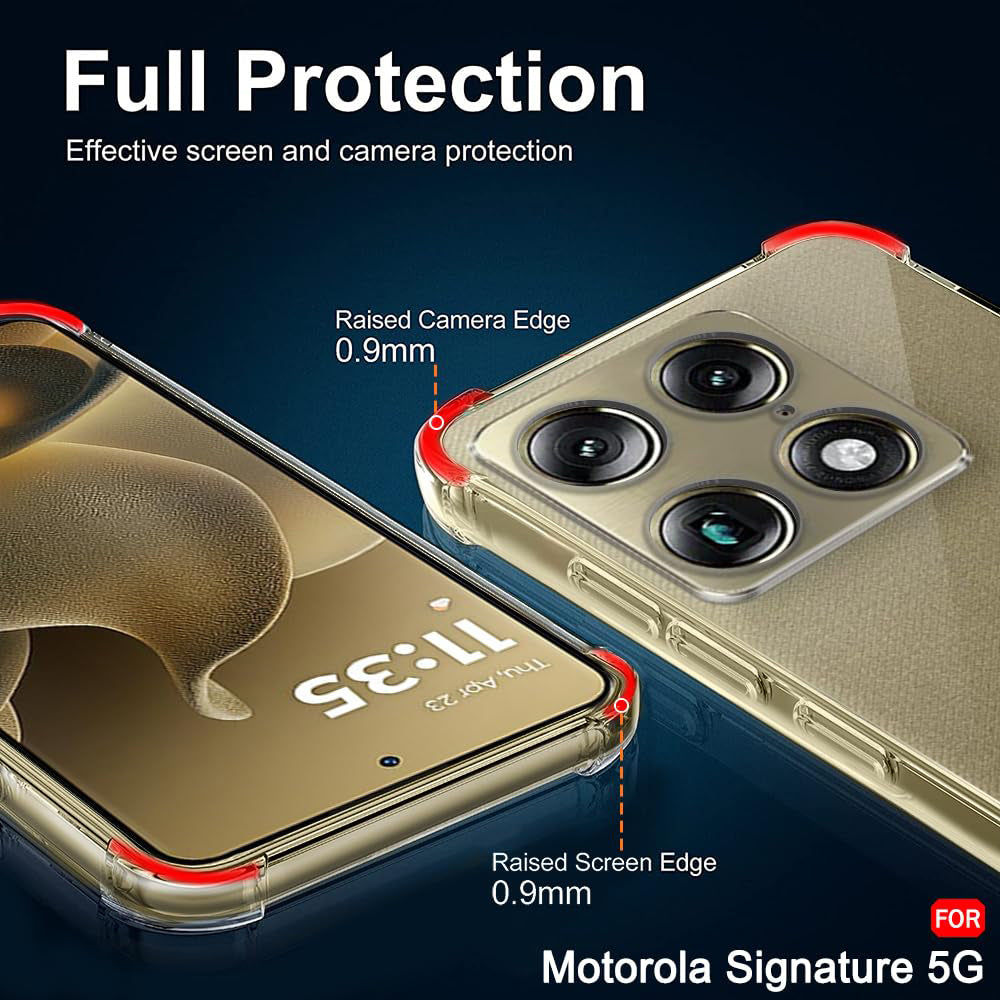 Funda para Motorola Edge 70 Ultra / Signature, Techsuit, Shockproof Clear, Transparente