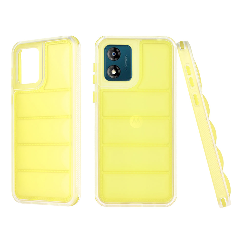 Funda para Motorola Moto E13, Techsuit, Wave Shield, Amarilla