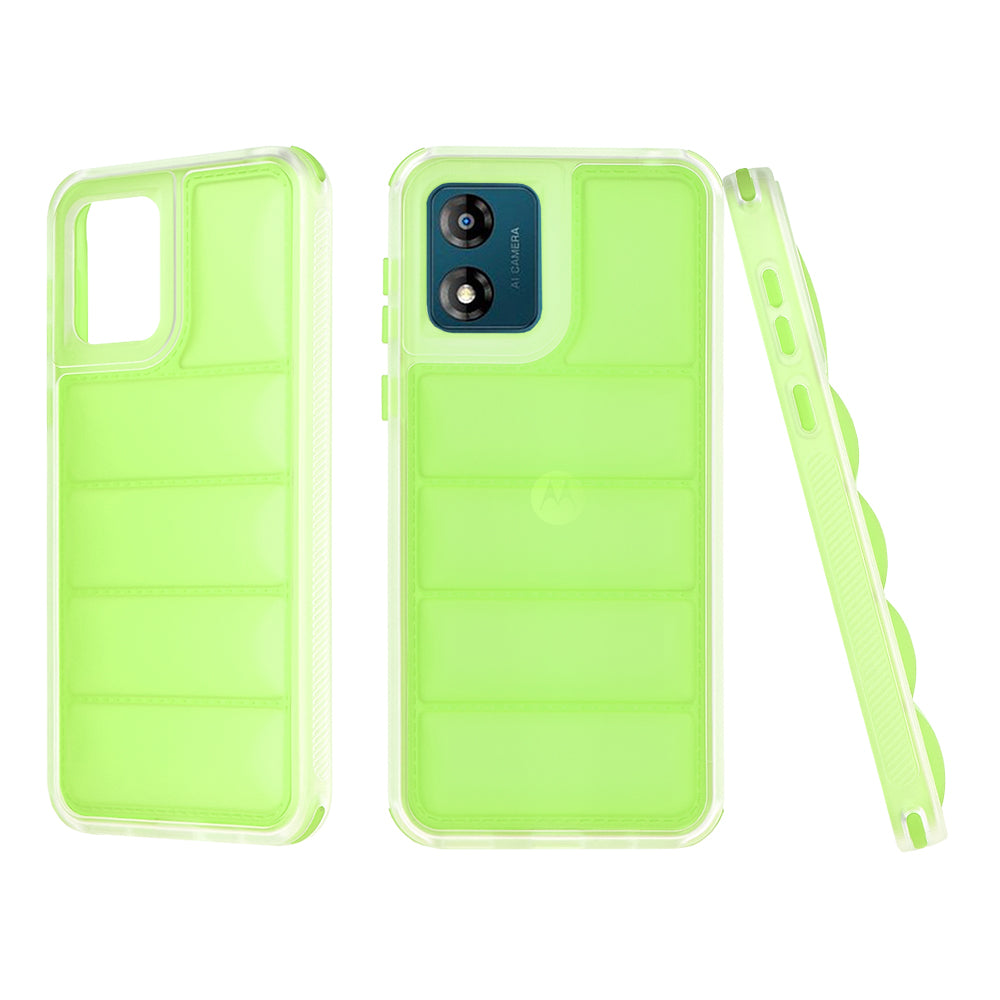 Funda para Motorola Moto E13, Techsuit, Wave Shield, Verde