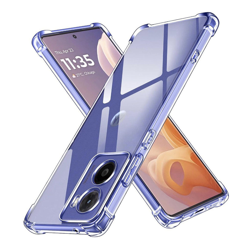 Funda para Motorola Moto E15 / G05, Techsuit, Antigolpes Transparente, Transparente