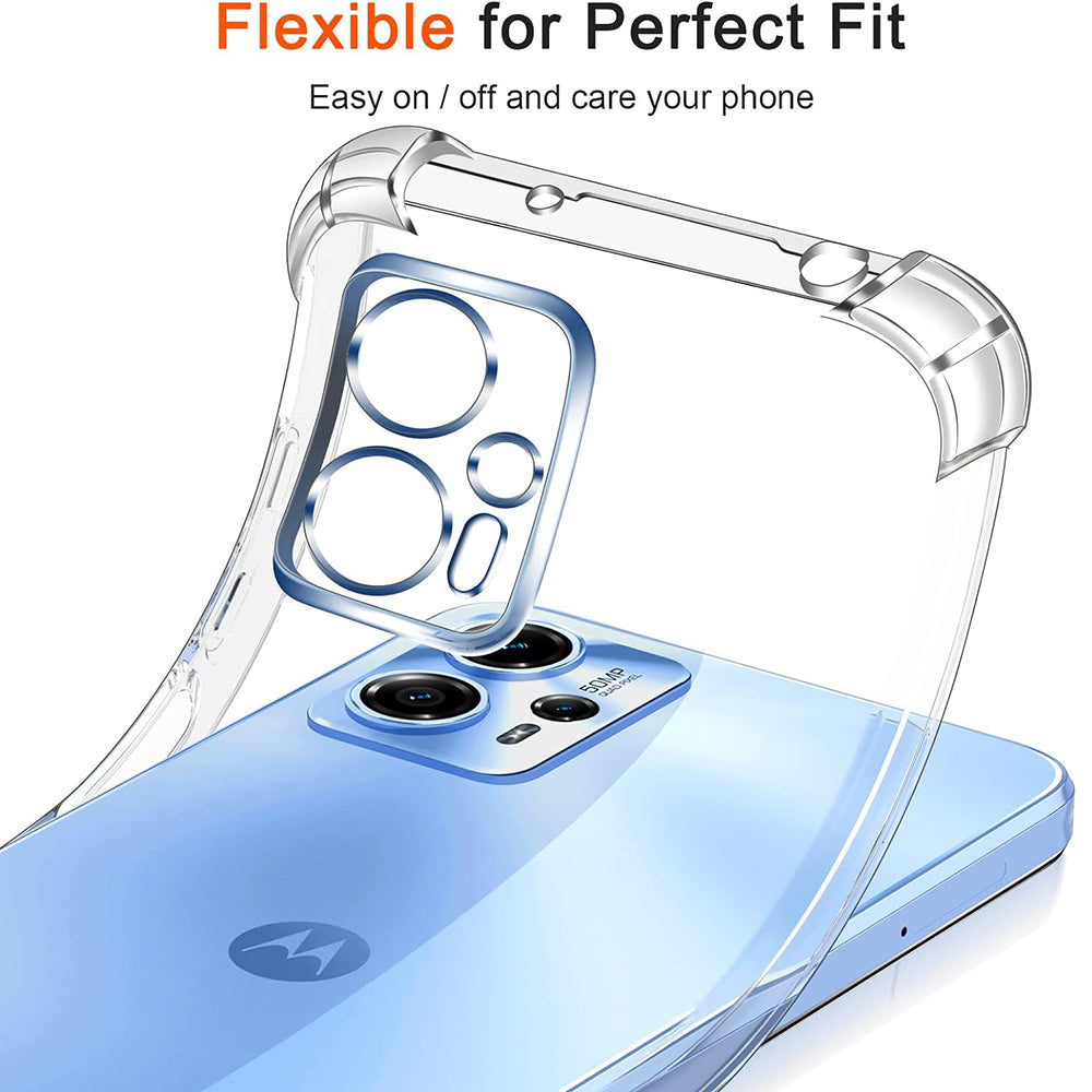 Funda para Motorola Moto E15 / G05, Techsuit, Antigolpes Transparente, Transparente