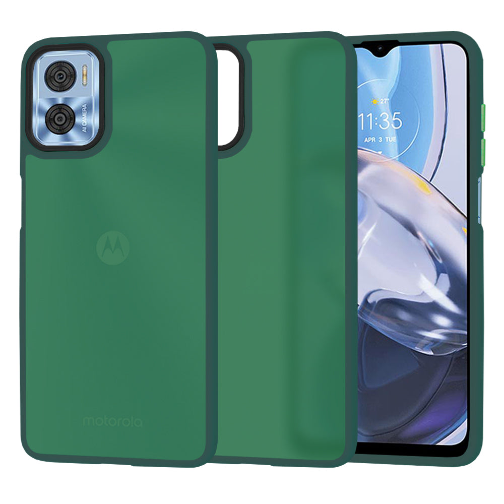 Funda para Motorola Moto E22i / E22, Techsuit, HaloFrost, Verde
