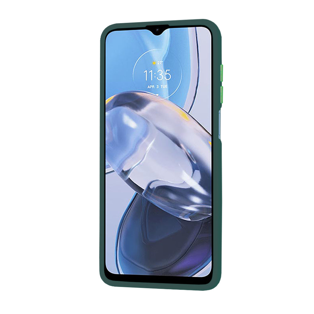 Funda para Motorola Moto E22i / E22, Techsuit, HaloFrost, Verde