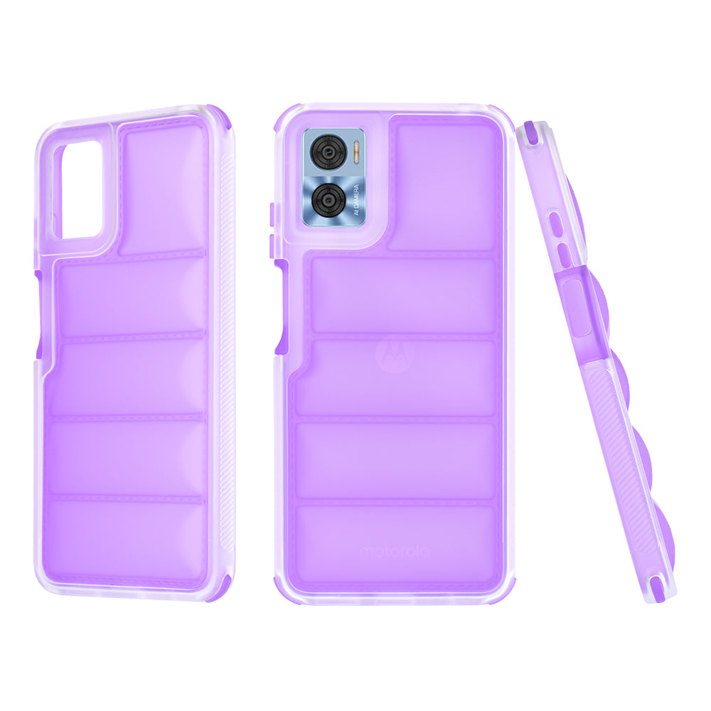 Funda para Motorola Moto E22i / E22, Techsuit, Wave Shield, Morado