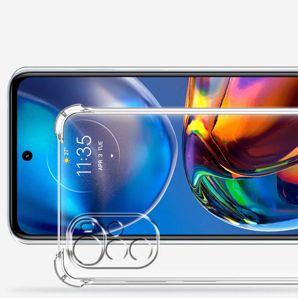 Funda para Motorola Moto E32s / E32 / G22, Techsuit, Antichoque Transparente, Transparente