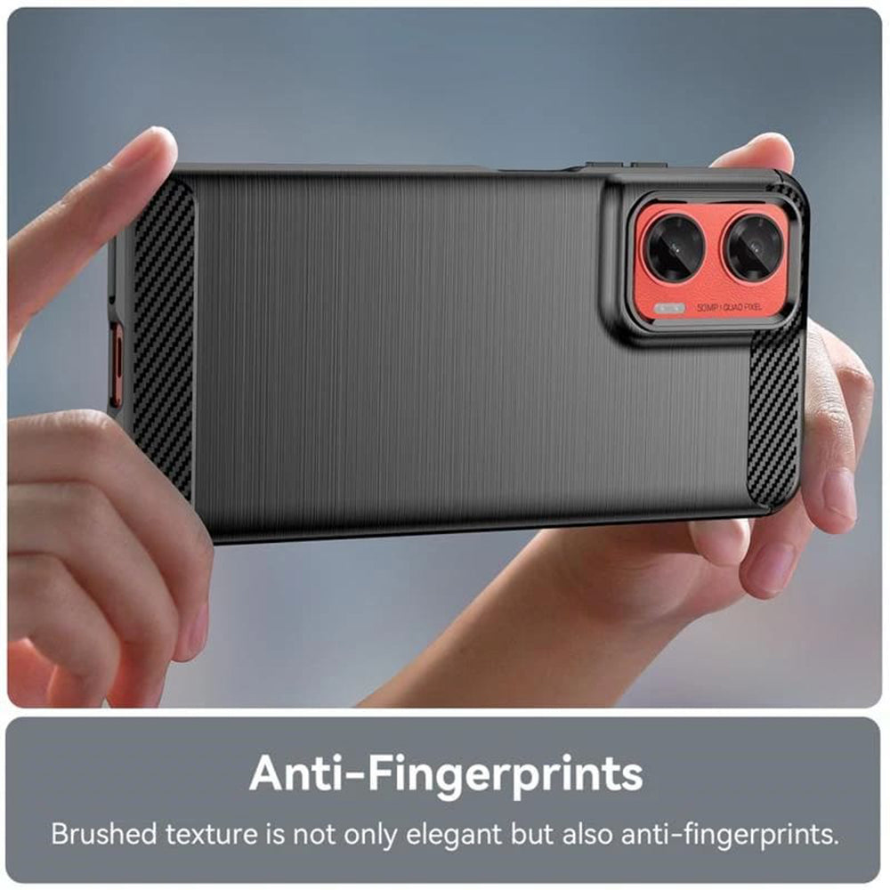 Funda para Motorola Moto G06 Power / G06, Techsuit, Carbono, Negra