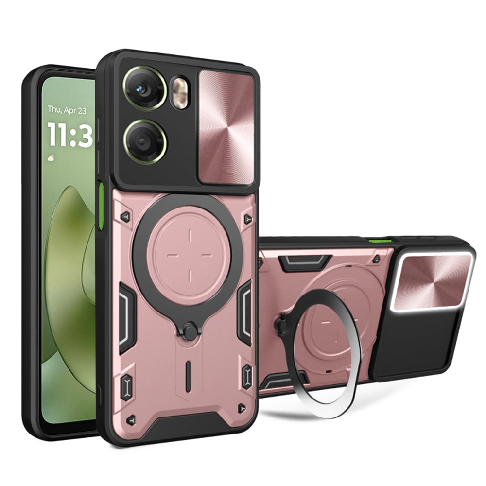Funda para Motorola Moto G06, Techsuit, CamGuard Pro, Rosa Dorada