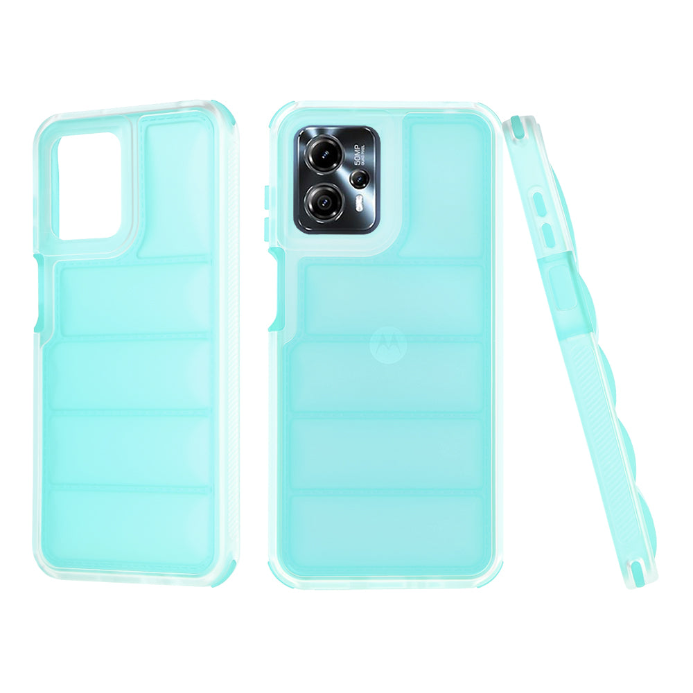 Funda para Motorola Moto G13 / G23 / G53, Techsuit, Wave Shield, Turquesa