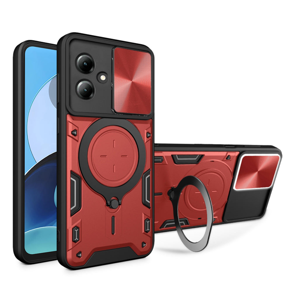Funda para Motorola Moto G14, Techsuit, CamGuard Pro, Roja