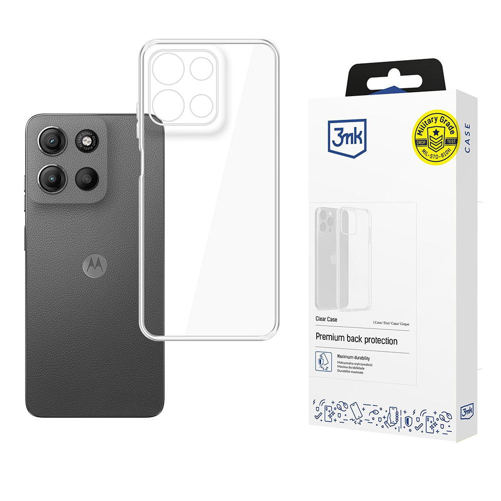 Funda para Motorola Moto G15 / G15 Power, 3MK, Clear, Transparente