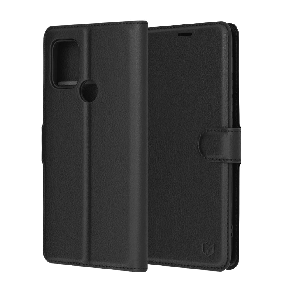 Funda para Motorola Moto G30 / G20 / G10, Techsuit, Folio de cuero, Negra