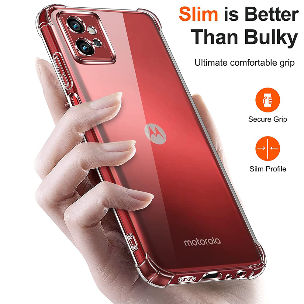 Funda para Motorola Moto G32, Techsuit, Antigolpes Transparente, Transparente