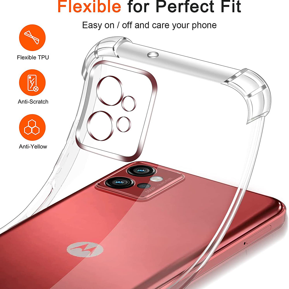Funda para Motorola Moto G32, Techsuit, Antigolpes Transparente, Transparente