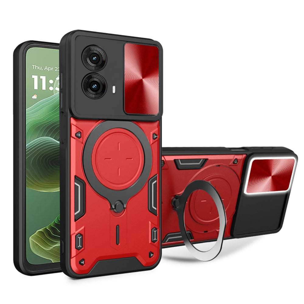 Funda para Motorola Moto G35, Techsuit, CamGuard Pro, Roja