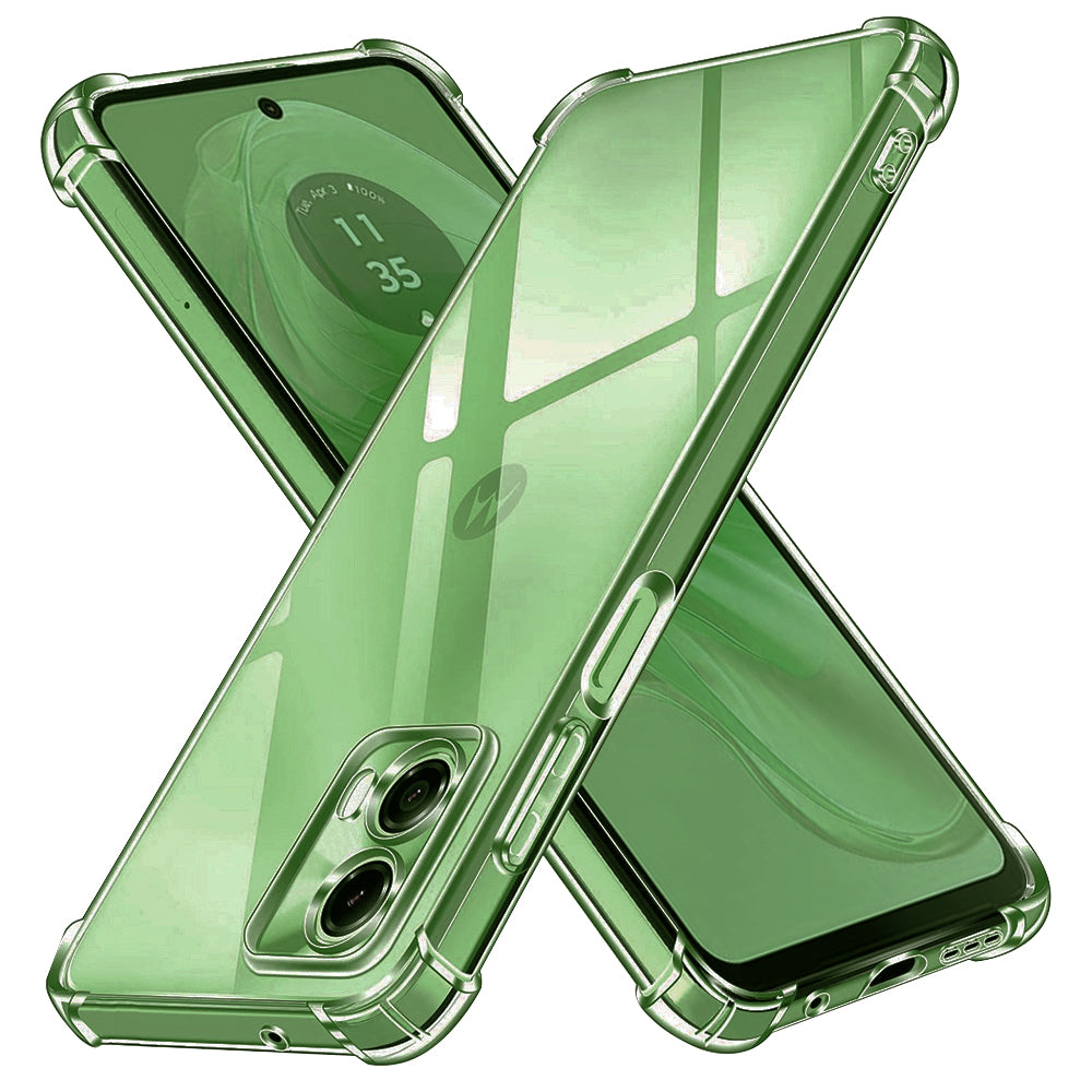 Funda para Motorola Moto G35, Techsuit, Antigolpes Transparente, Transparente