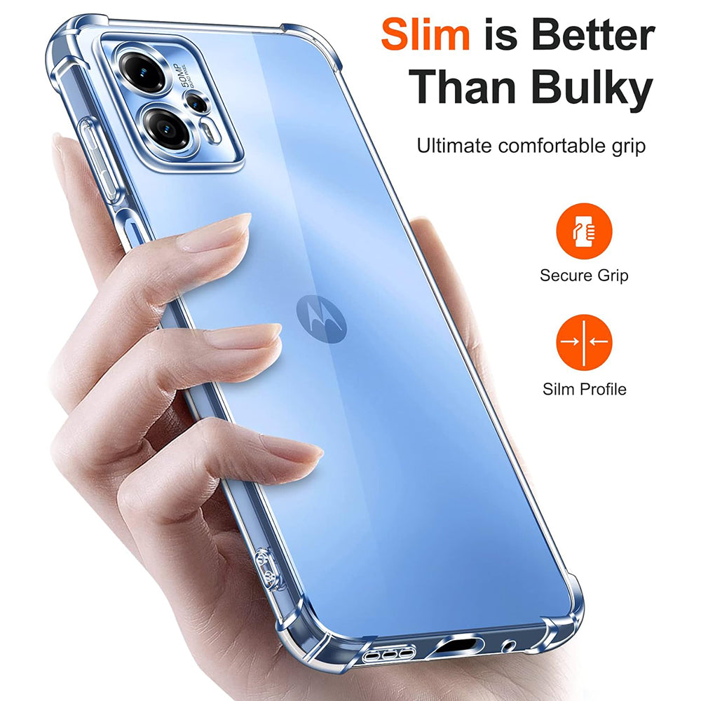 Funda para Motorola Moto G35, Techsuit, Antigolpes Transparente, Transparente
