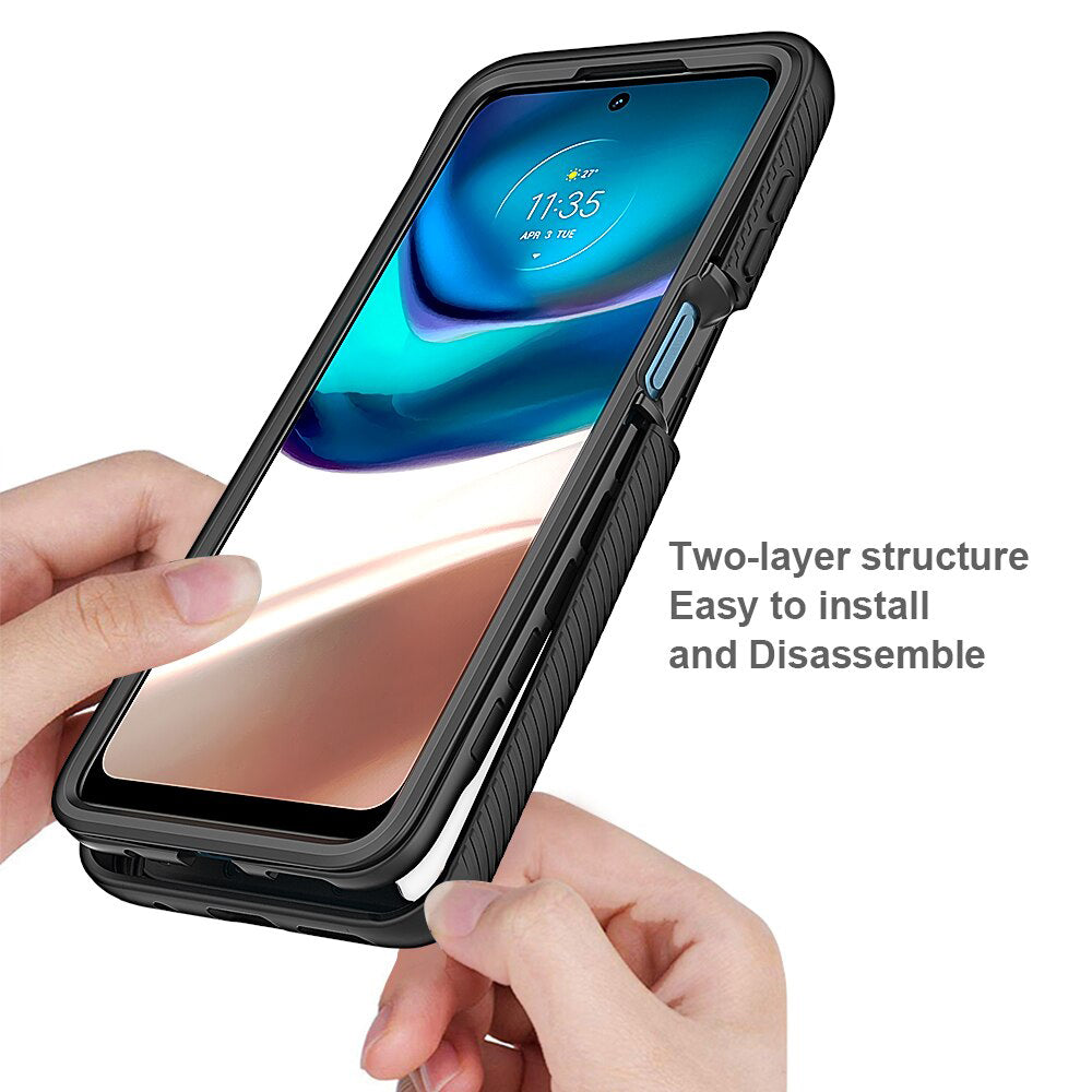 Funda para Motorola Moto G42, Techsuit, Defense360 Pro, Negra