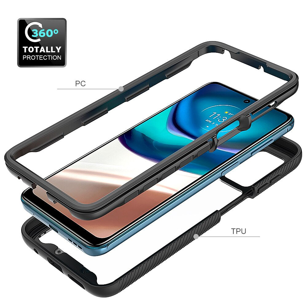 Funda para Motorola Moto G42, Techsuit, Defense360 Pro, Negra
