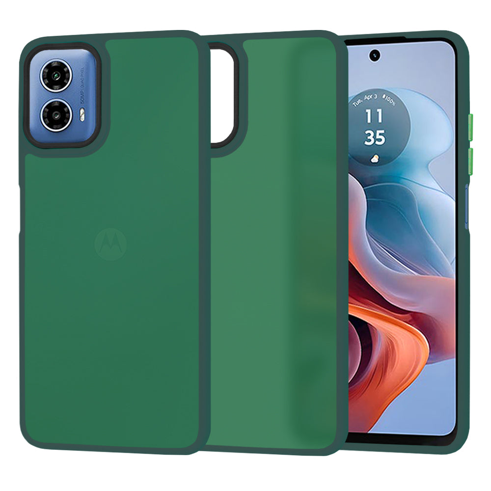 Funda para Motorola Moto G45 / G34, Techsuit, HaloFrost, Verde