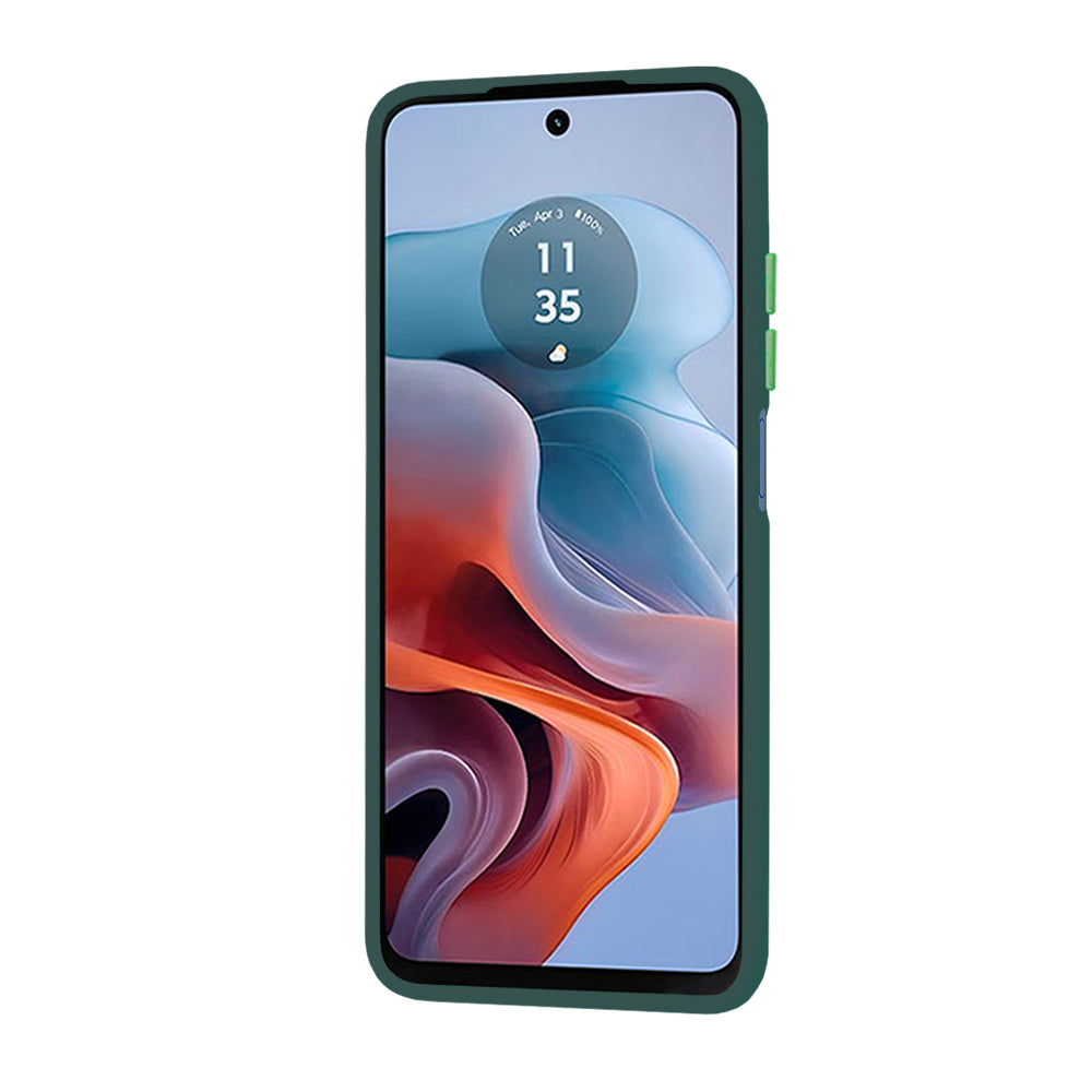 Funda para Motorola Moto G45 / G34, Techsuit, HaloFrost, Verde