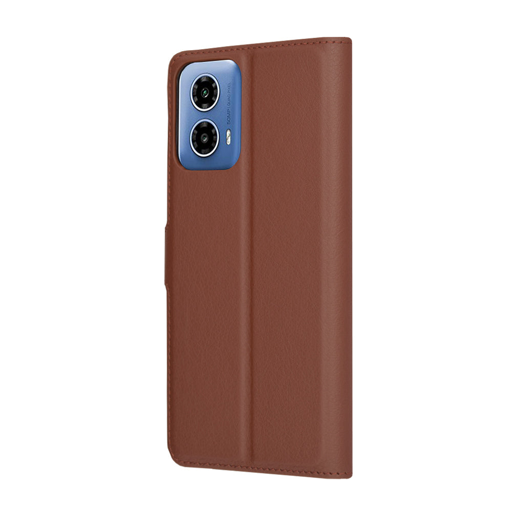Funda para Motorola Moto G45 / G34, Techsuit, Leather Folio, Marrón