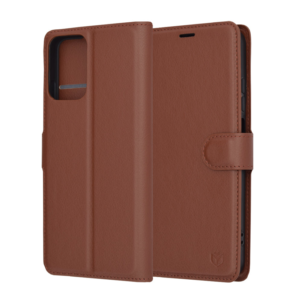 Funda para Motorola Moto G45 / G34, Techsuit, Leather Folio, Marrón