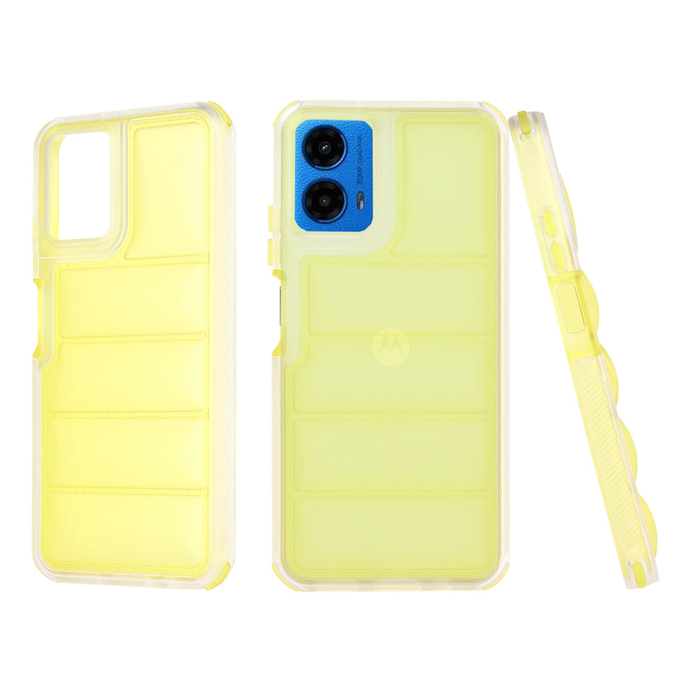 Funda para Motorola Moto G45 / G34, Techsuit, Wave Shield, Amarilla
