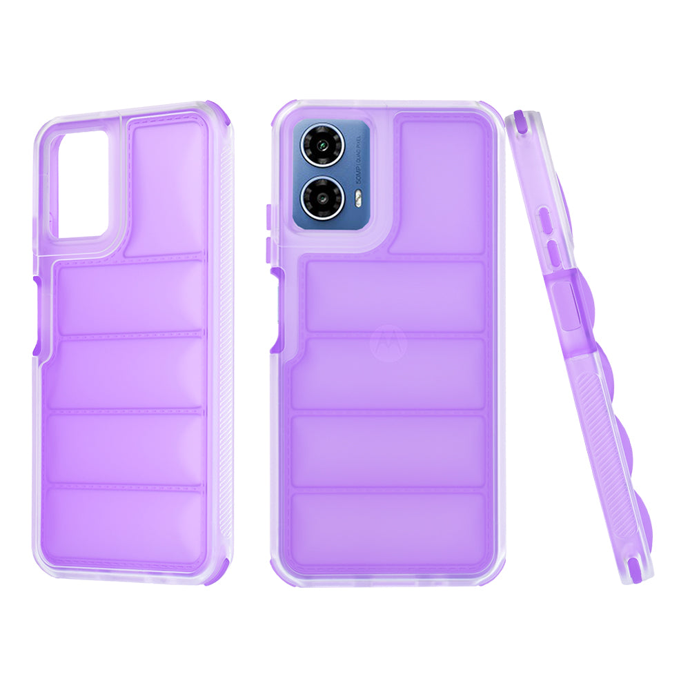 Funda para Motorola Moto G45 / G34, Techsuit, Wave Shield, Morado