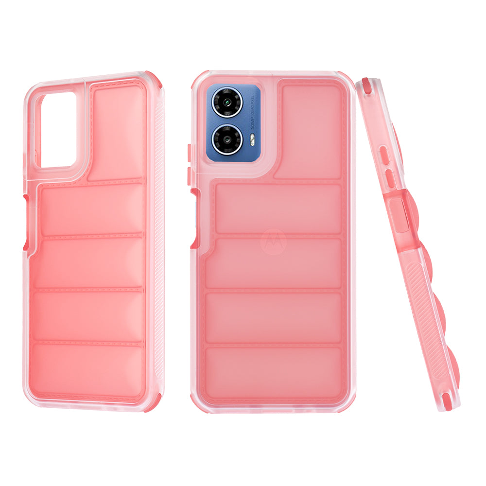 Funda para Motorola Moto G45 / G34, Techsuit, Wave Shield, Roja