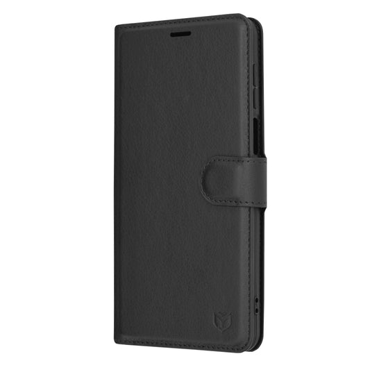 Funda para Motorola Moto G54, Techsuit, Leather Folio, Negra