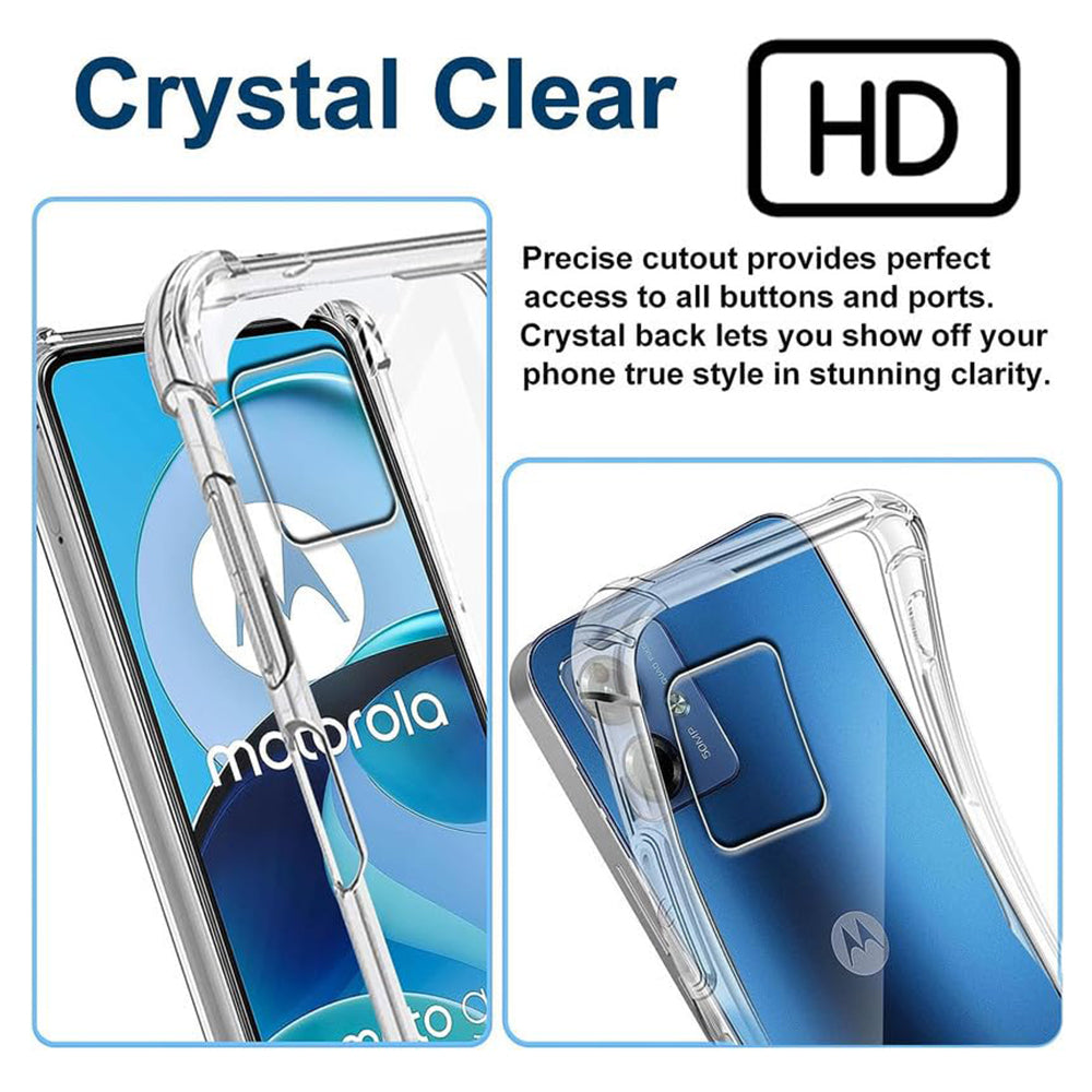 Funda para Motorola Moto G54, Techsuit, Antigolpes Transparente, Transparente